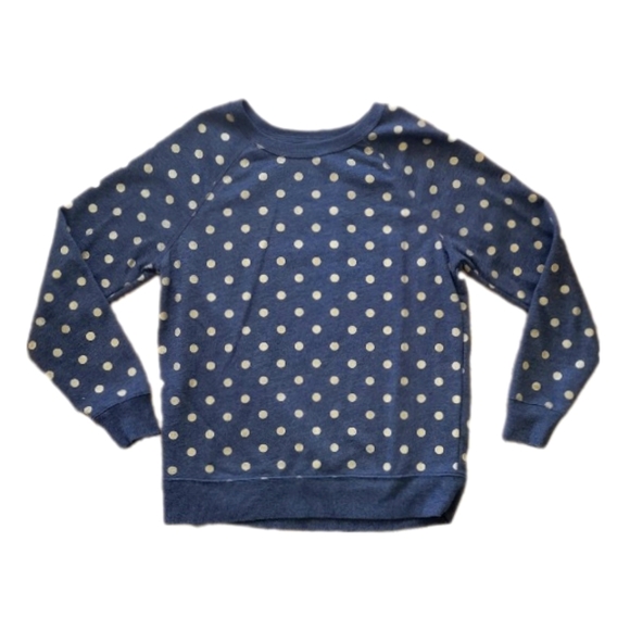 Old Navy Dark Gray Polka Dotted Crewneck - Picture 1 of 2